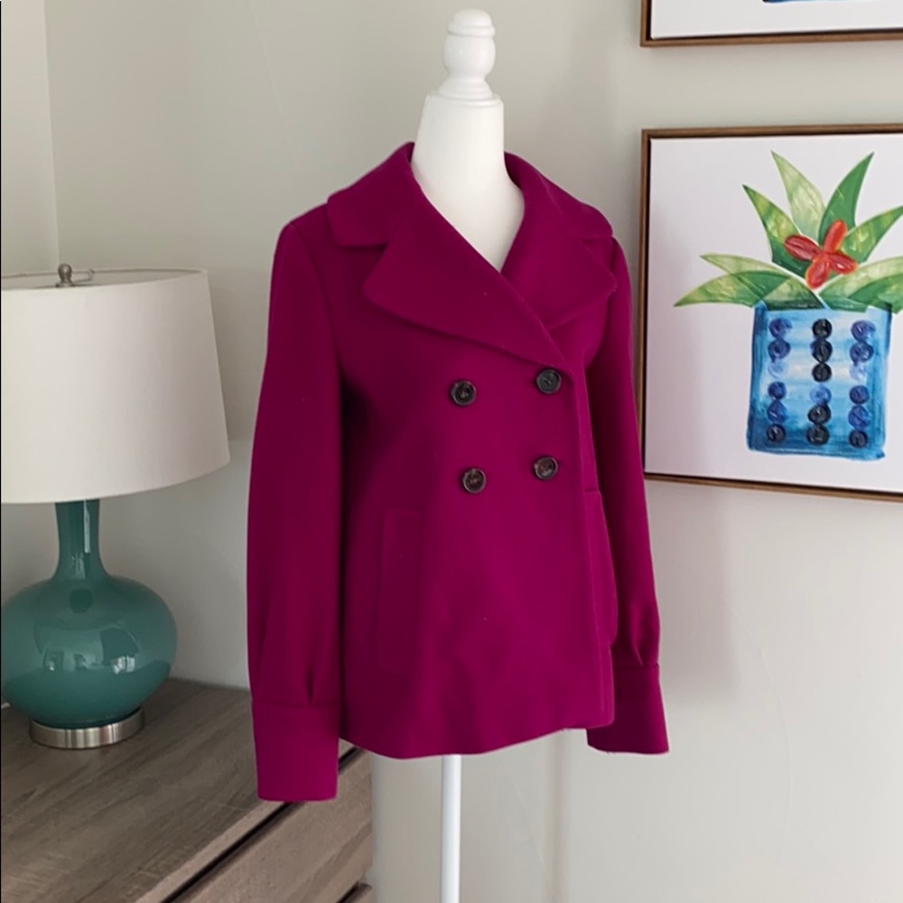 Beautiful magenta pea coat